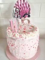 Load image into Gallery viewer, Sweet 16 Cake. 8inch Vanilla Sponge with DF cream and chocolate ganache.
