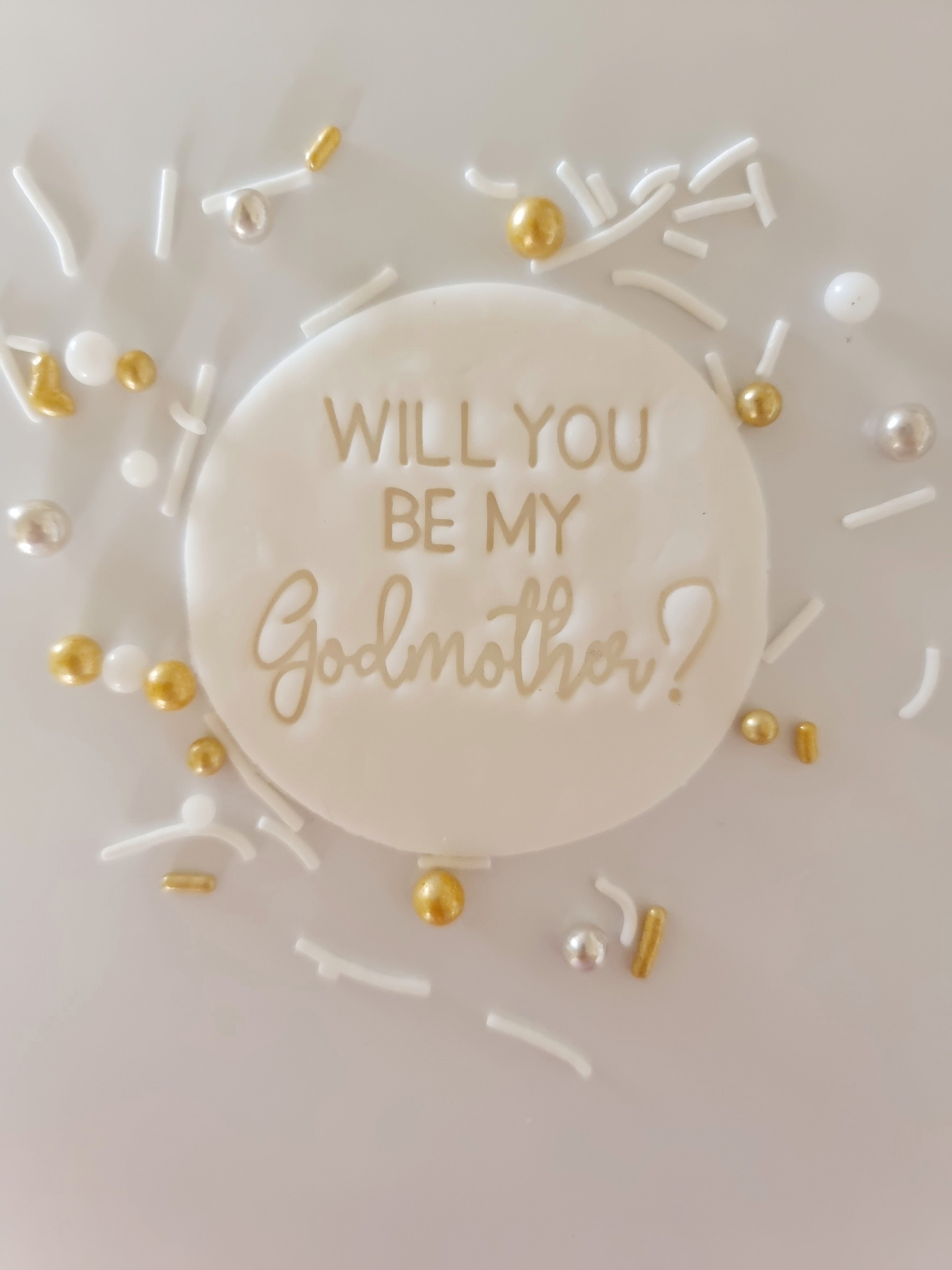 Will you be my Godmother? cookie