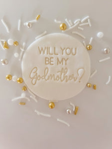 Will you be my Godmother? cookie