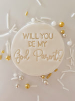 Load image into Gallery viewer, Will you be my God Parent? cookie
